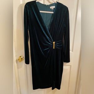 Calvin Klein Green Velvet Dress Size 14